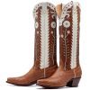 Blue Pointed Toe Stiletto Heel Pocket Over The Knee Denim Boots