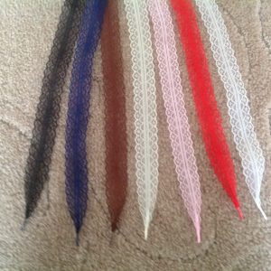 Lace Ribbon Shoe Laces – Trainers,boots,shoes – Aglets on the ends  -28mm width