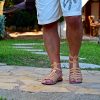 Greek Leather Sandals, Men’s Handmade Comfort Sandals, Real Leather Sandals with Cushioned Insoles, Multistrap Flip Flops