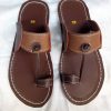 Brown Jesus Classic Leather Flats Sandals for Women and Men, TEL AVIV