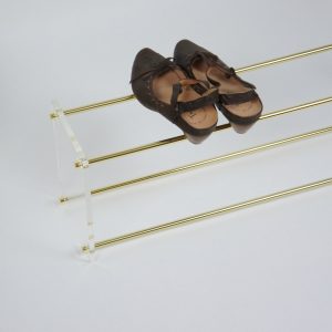 Brass & Glass – Shoe Rack – Shoe Shelf – multiple sizes