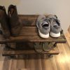 Wood Corner Shoe Rack for Small Spaces | Narrow Vertical Shoe Organizer for Entryway | Modern Shoe Storage Furniture