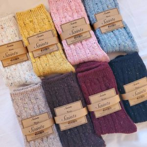 Cozy warm lovely colour dot women’s wool socks, High quality, Winter socks, Gift for women [10 Colours available]