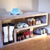 Hallway 3 tier metal shoe rack Industrial entryway custom shoe rack organizer Unique closet shoe shelf Farmhouse furniture schuhregal gifts