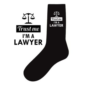 Trust Me I’m a Lawyer Socks –  Printed Men’s and Ladies GIFT – Great Valentines/Christmas/Anniversary/Birthday/ Graduation Gift