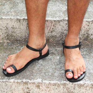 DREAM M – leather toe ring sandals/ barefoot men sandals/ ankle strap sandals/ Greek men sandals/ Spartan leather sandals