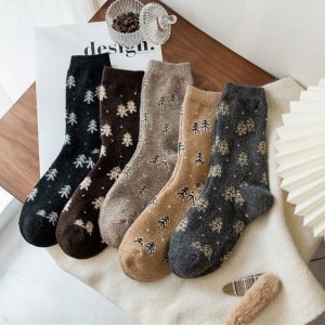 Tree wool socks Women Winter Socks gift
