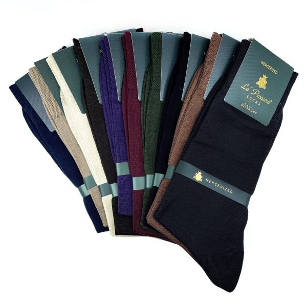 Luxury Mercerized Cotton Socks – Ultra Soft and Durable, Stylish Men’s Socks in Multiple Colors, Perfect for Formal and Casual Wear