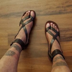 Brown men’s gladiator sandals Handmade in Italy | Gianluca – L’artigiano del cuoio