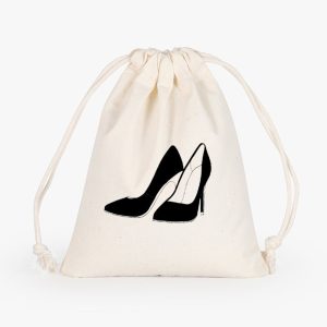 Set of Gorgeous Personalized Shoe Bags, great for hostess or bridal party gifts,shoe bags,cotton drawstring shoe bags,custom shoe bags