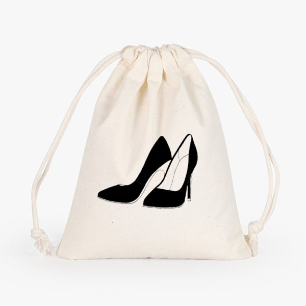 Set of Gorgeous Personalized Shoe Bags, great for hostess or bridal party gifts,shoe bags,cotton drawstring shoe bags,custom shoe bags