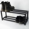 2 Tier shoe rack Industrial metal shoe shelf for hallway decor Wall mount shoe rack hallway rustic shoe Reclaimed custom shoe rack 2 tier