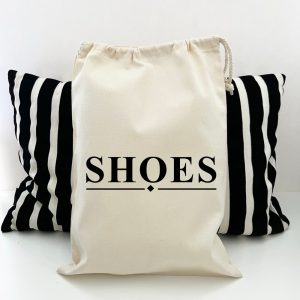 SIMPLE SHOE BAG, Home And Travel Shoe Bag, Dust bag for shoes, trainers, pumps, heels, sandals, Shoe Storage, Shoe organisation, Cotton Bag