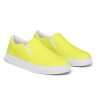 Men’s Slip-On Canvas Shoes with Electric Blue Burst Design
