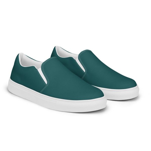 Men’s Dark Green slip-on canvas shoes, Men’s casual shoes