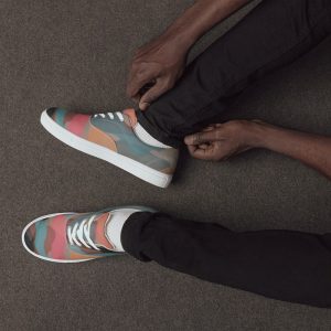 Colorful Men’s lace-up canvas shoes