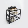 4 Tier Narrow Vertical Shoe Stand | Small Tower Shoe Shelf Rack | Wooden Shoes Organizer for Entryway