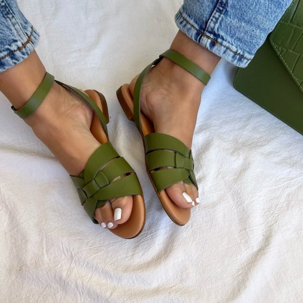 Greek Leather Sandals, Slingback Sandals, Women Sandals, Open Toes Sandals, Summer Shoes, Made from Full Grain Leather in Oiled Color