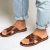 Brown leather sandals men, Greek leather sandals, Summer shoes, Handmade leather sandals men, Sandali Uommo