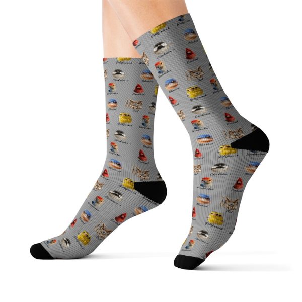 Backyard Bird Face Socks
