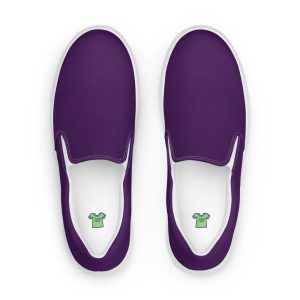 Men’s Deep Purple slip-on canvas shoes, Royal Purple Casual Summer Shoes