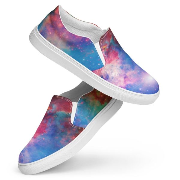 Cosmos Themed Men’s slip-on canvas shoes