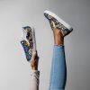 Women’s slip-on canvas shoes – Red and Blue
