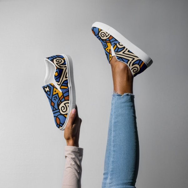 Modern Art Design Women’s Slip-On Canvas Shoes, Stylish Women’s Athletic Sneakers, Casual Walking Shoes, Comfortable Women’s Tennis Shoes