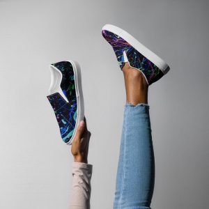 Splattered Paint Women’s slip-on canvas shoes, slip-on comfort sneakers,stylish summer sneakers, slip on slip off shoes to treat your feet