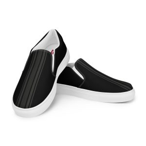 Black w/Stealth Stripe Men’s slip-on canvas shoes