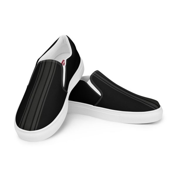 Black w/Stealth Stripe Men’s slip-on canvas shoes