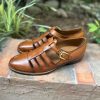 Roman Leather Sandal Men’s Handmade Greek Gladiator Sandals from Calf Leather, Handmade Leather Sandals Flat Summer Shoes, Gift For Him.