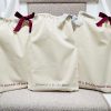 Block writing Black and white travel bags, shoes, boots, chargers, accessories, handmade with ribbon