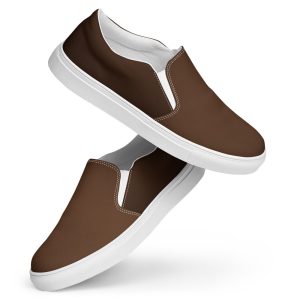 Men’s Brown Slip-On Canvas Shoes, Comfortable Casual Footwear, Perfect Gift for Him, Stylish Men’s Brown Slip-On Shoes,