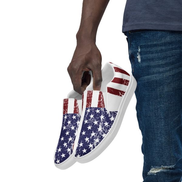 Men’s USA Flag Slip-on Canvas Shoes