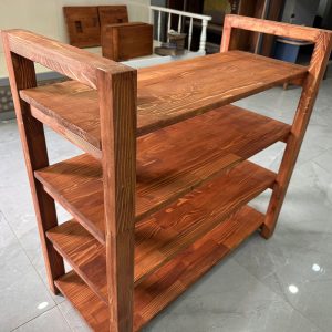 Wooden Shoe Race – Entryway Shoe Rack – Sneaker Storage – Wheeled shoe rack – Shoe Organizer – Hallway organizer –  Entryway furniture