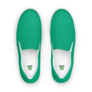 Men’s Sea Green slip-on canvas shoes, Men’s Casual Summer Shoes, Cruising shoes