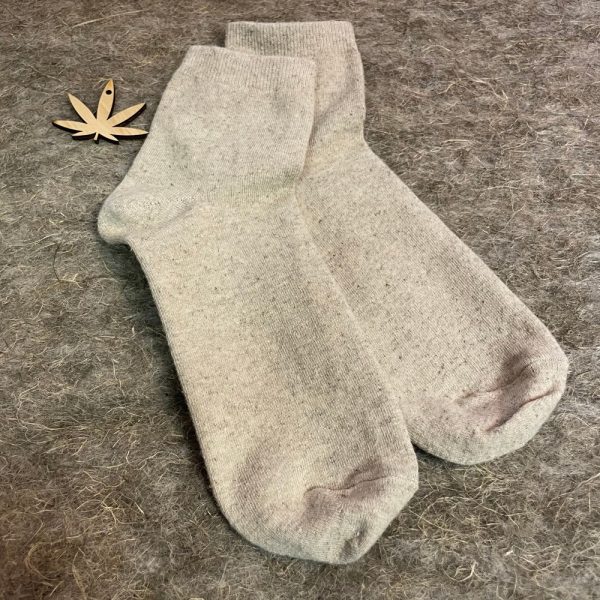 Hemp socks for men and women – Natural light gray color