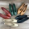 Oxfords Grounding Barefoot Leather Bridal Black White Red Vintage Handmade Casual Women Shoes, Gift for Her