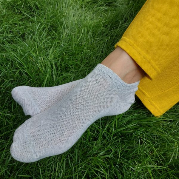 Set 5 organic linen socks.Lightweight,organic,Ankle Socks with mesh,men and women.casual,short Flax socks.eco-friendly gift.Seamless Socks