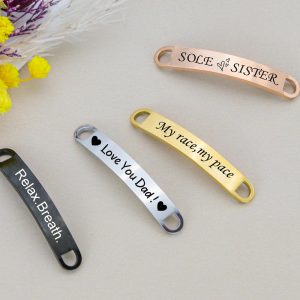 Custom Running Shoe Tags,Shoe Tag ID for Runners & Cyclists,Metal Shoe Lace Charms,Running Gift,Marathon Gift,Shoe Accessories,Shoe Bar