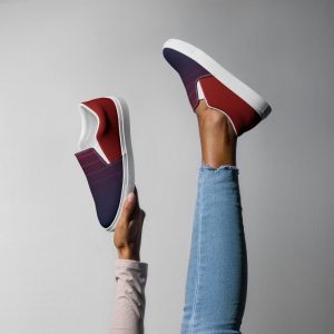 Women’s slip-on canvas shoes – Red and Blue