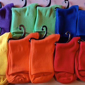 Cotton socks, 2, 5, 10 or 20 Pairs bulk, can Mix Colours, Orange Yellow Purple Blue Green Red Pink Black Men’s Women’s Eco socks
