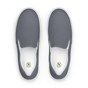 Men’s Blue-Grey slip-on canvas shoes, Men’s Grey Deck Shoes, Men’s Grey Boat Shoes, Men’s Topsiders, Casual Summer Shoes, Yachting Shoes