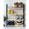 Wall-Mounted Shoe Rack – Wooden Shoe Rack, Minimalist Shoe Rack for Space-Saving Shoe Storage, Modern Shoe Rack for Entryway