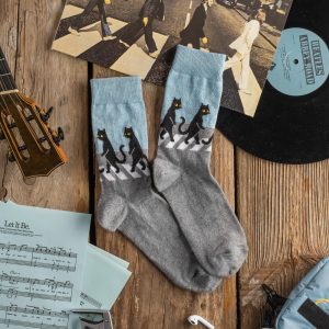 The Cats  | Colorful socks for men and women | Gift for him & her | Funny design | The Beatles | Abbey Road