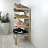 8″ Depth Industrial Shoe Rack, Shoe Storage, Shoe Rack, Entryway Shoe Organizer, Shoe Stand (3 different Sizes & NEW Stain Options)
