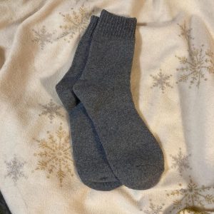 Warm thick wool blend socks, soft, comfortable, snug fit, for men and women, stretchy, fit sizes 7 through 10
