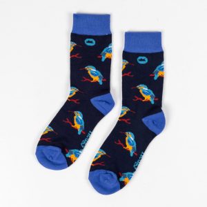 BAMBOO SOCKS | KINGFISHER | Bird Socks | Cool Socks | Blue Socks | Smart Socks | Unisex Socks | Colourful Socks | Novelty Socks | Gift Idea