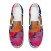Colorful Funky Men’s Slip-On Canvas Shoes with Abstract Patterns
